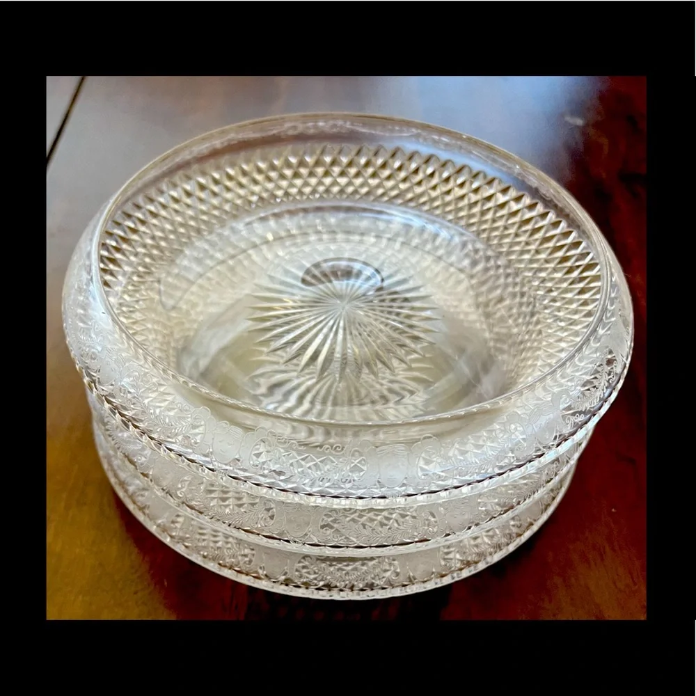 Crystal Wine Coasters - Set of 3